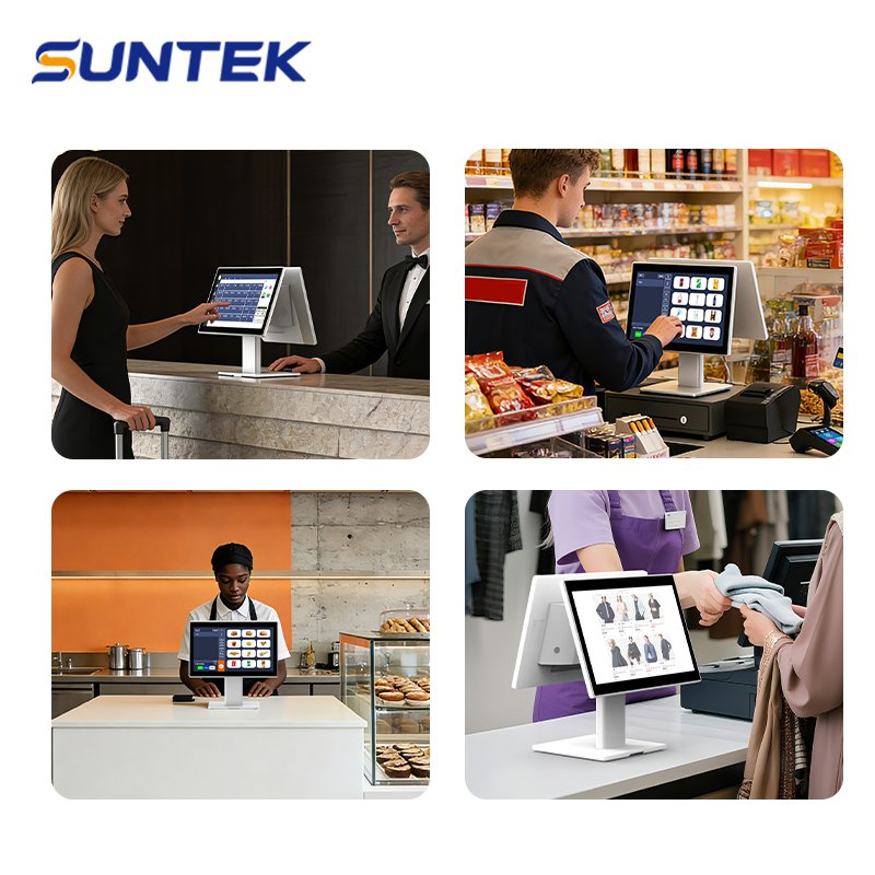 15.6 Inch Widescreen Point of Sale Suntek Android Machine Touch Screen POS System Cheap Price