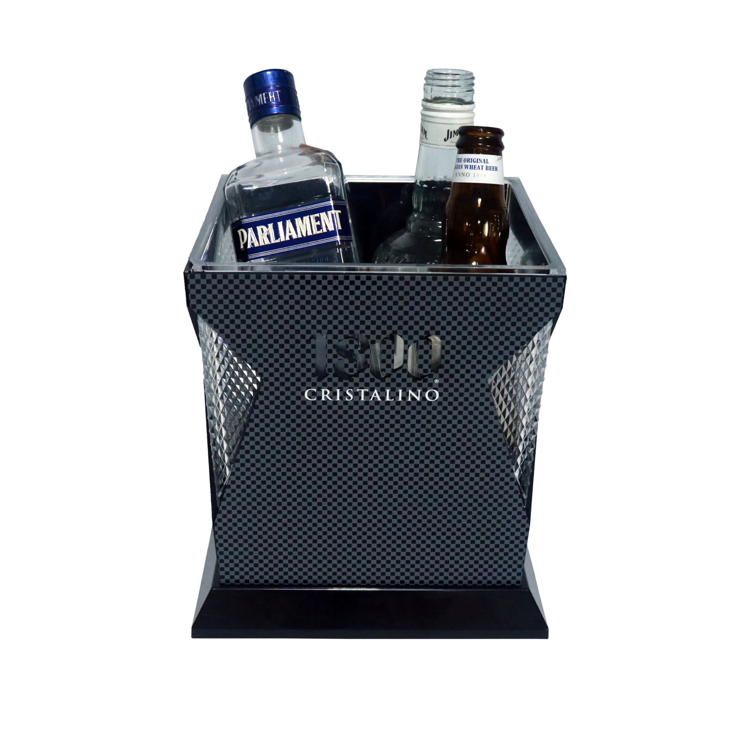 Good Heat Insulation Performance Food Safe Elegant Shape 1L 3L 4L 5L 8L 10L 12L Ice Bucket Plastic Square with LED for Herkenrode Beer