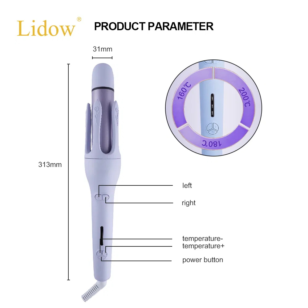 Rotating Curling Iron Long Portable Splint Electric Automatic Hair Curler