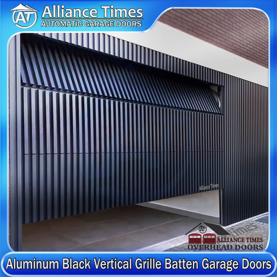 Australian Style Whoesale Cheap Robust Residential Aluminum Black Vertical Battens Sectional Overhead Automatic Garage Doors