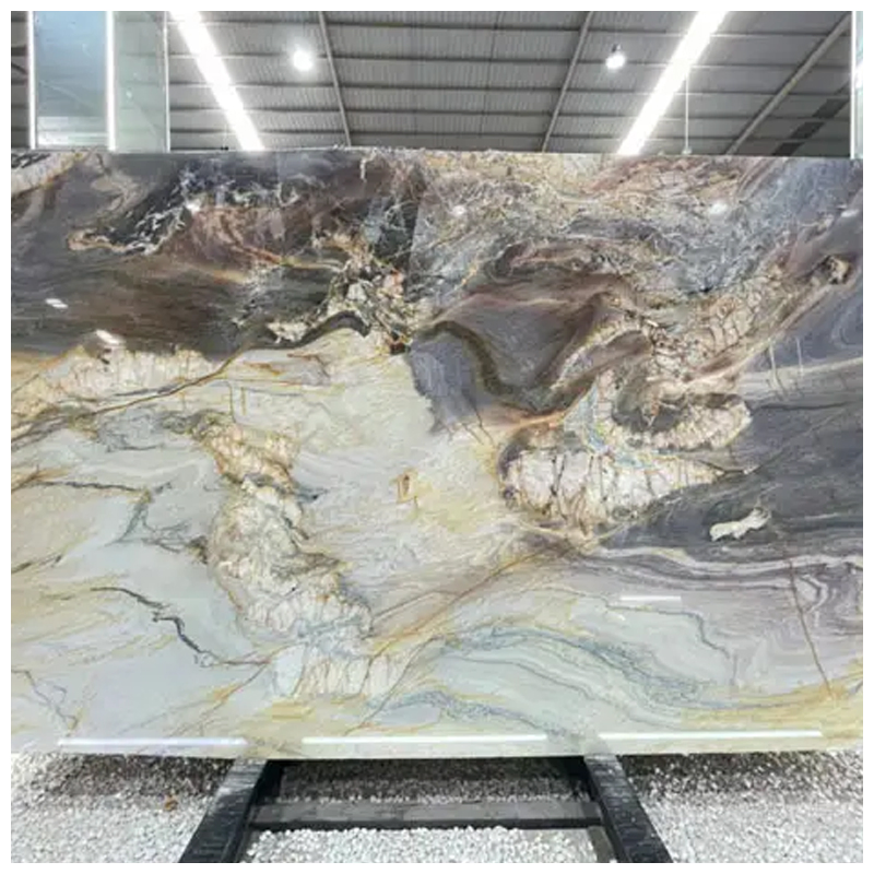 Brazilian Luxury Purple Aquarelle Quartzite Slabs for Villa Wall and Countertops