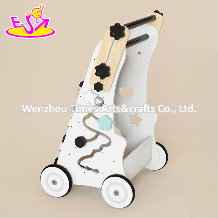 New Design Adjustable Height Wooden Busy Activity Walker for Kids W16e205b