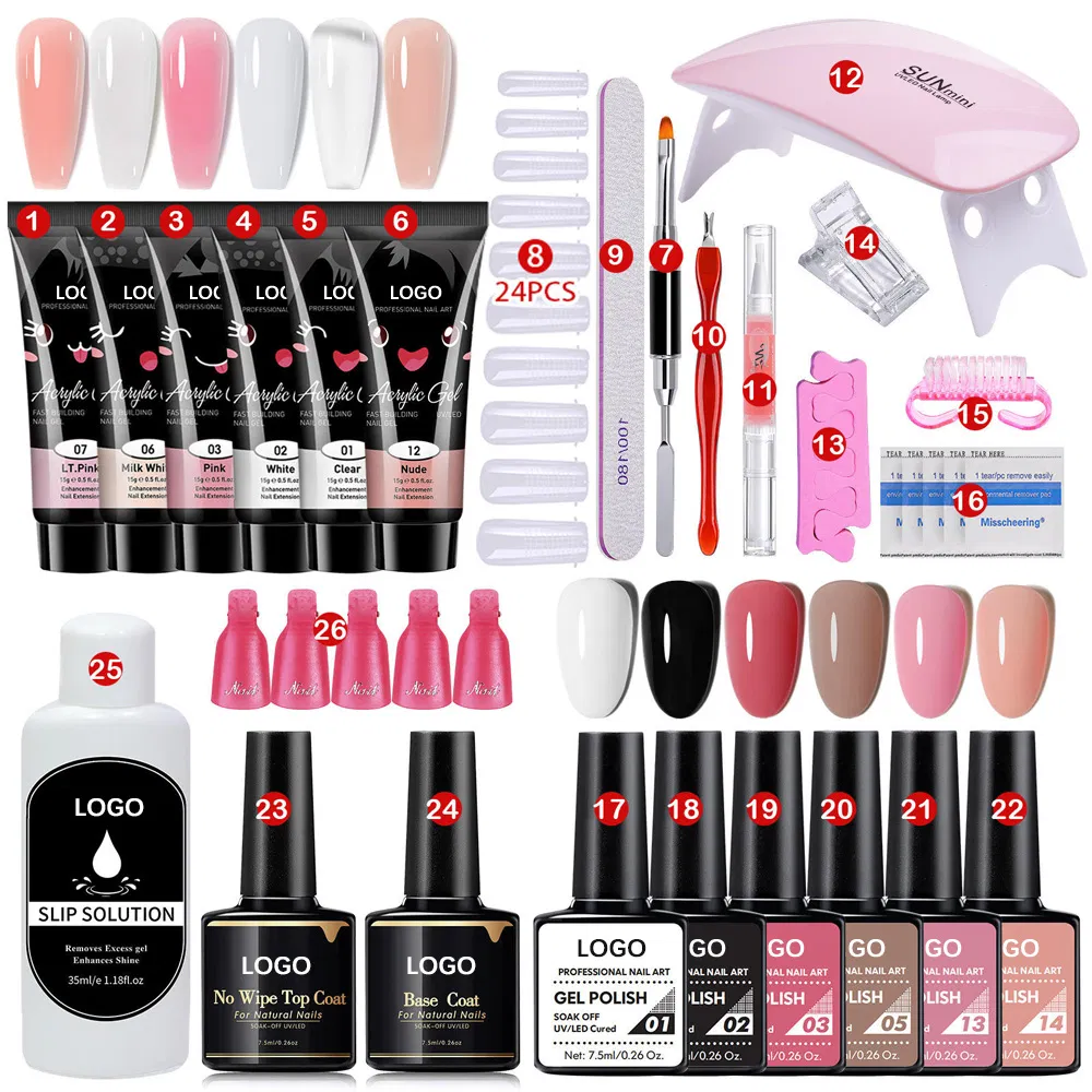 Manicure Pedicure Care Tool Set Polish Nails Beauty Extension UV Gel Kit Custom Wholesale Other Nail Art