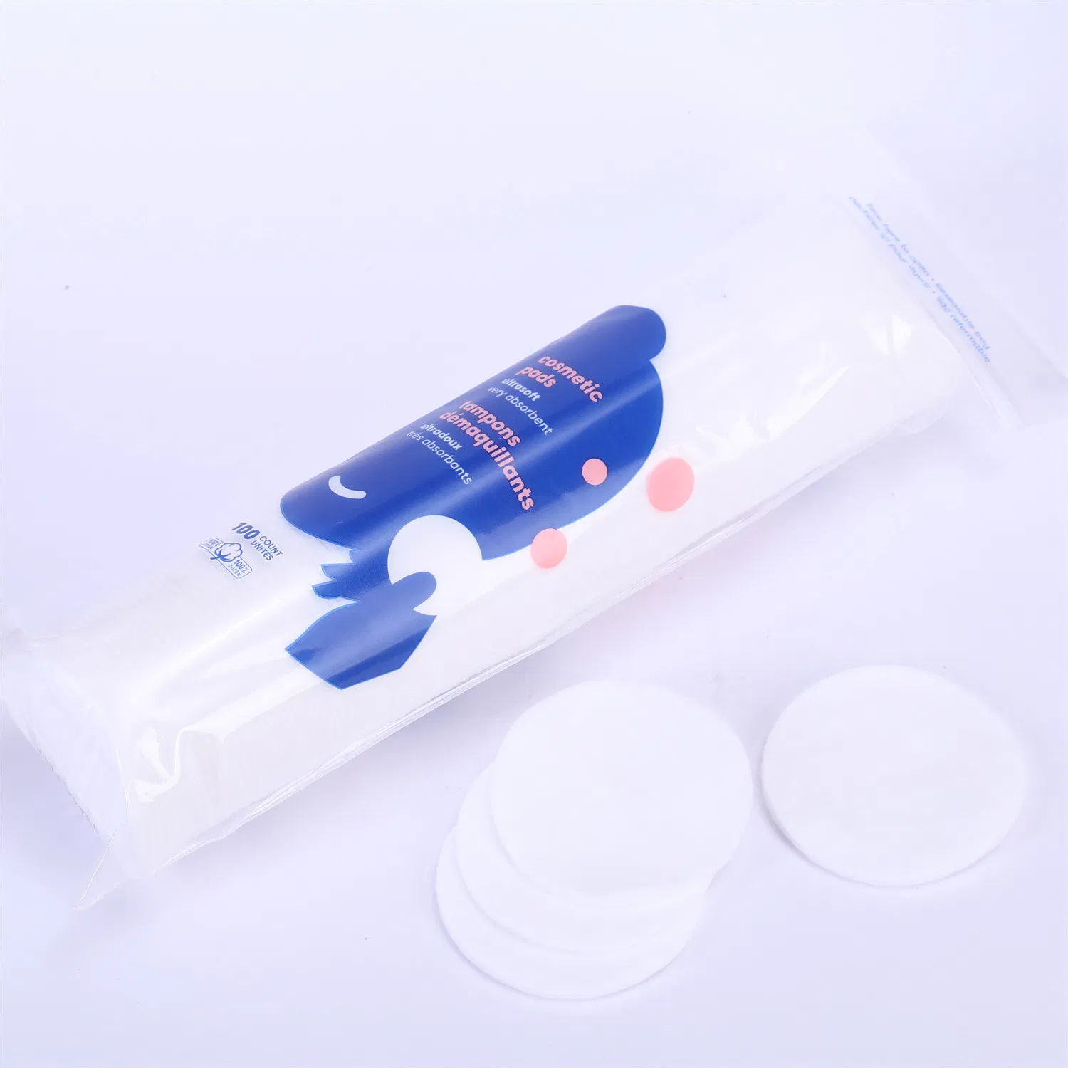 Basic Customization Wholesale Cosmetic Pads Natural Round Cotton Pad for Makeup