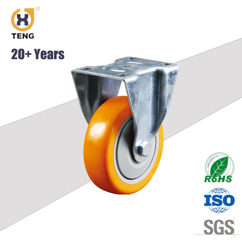 OEM China Factory Industry Medium Duty 3 Inch Rigid Fix White PA Nylon Castor Trolley Wheel Caster