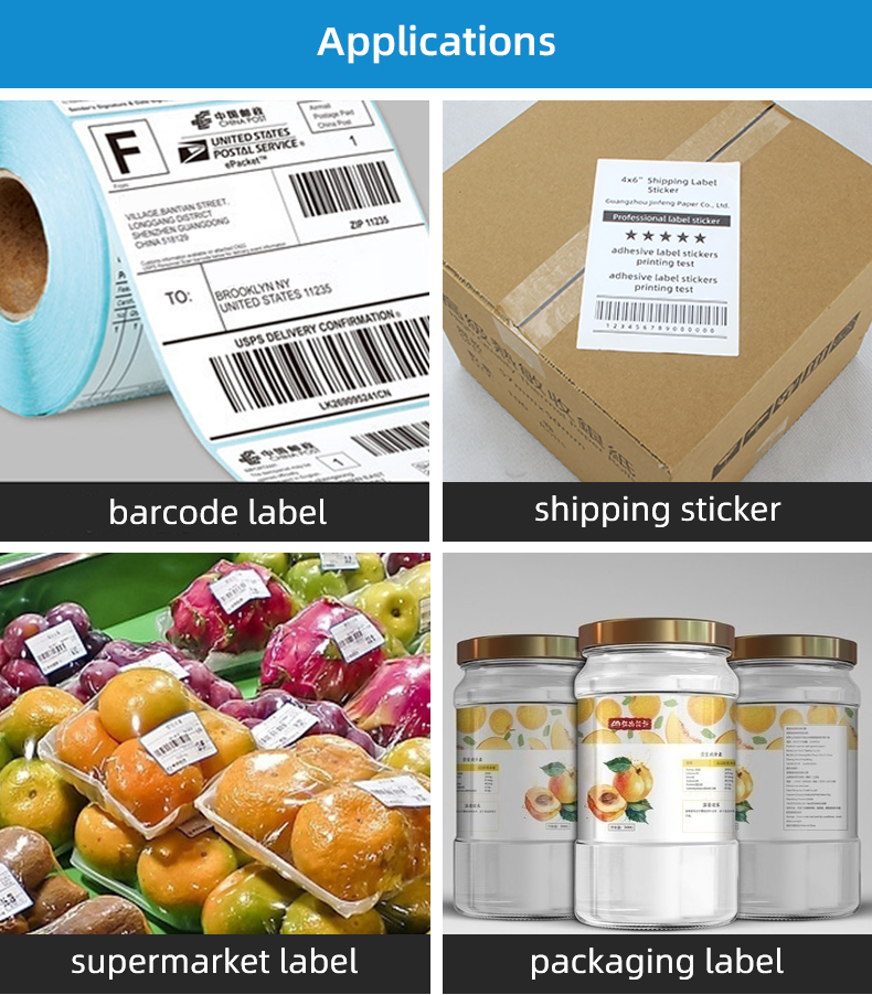 Best Price High Quality Logo Print Blank White Barcode Stickers Print Thermal Self Adhesive Label