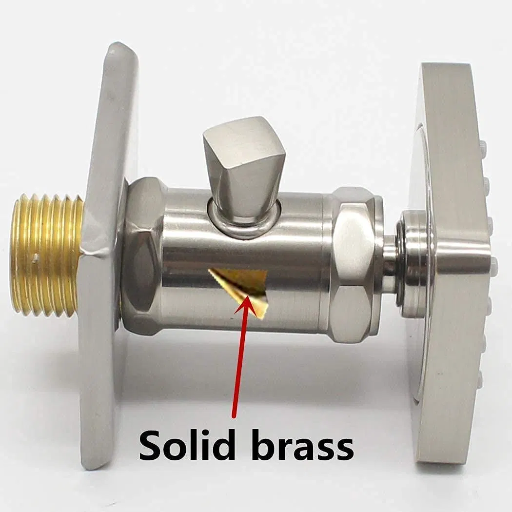 Homedec Solid Brass Shower Body Spray Massage Nozzle Wall Jets, Flow Can Be Controlled, Showerhead Can Swivel (4PCS, Brushed Nickel)