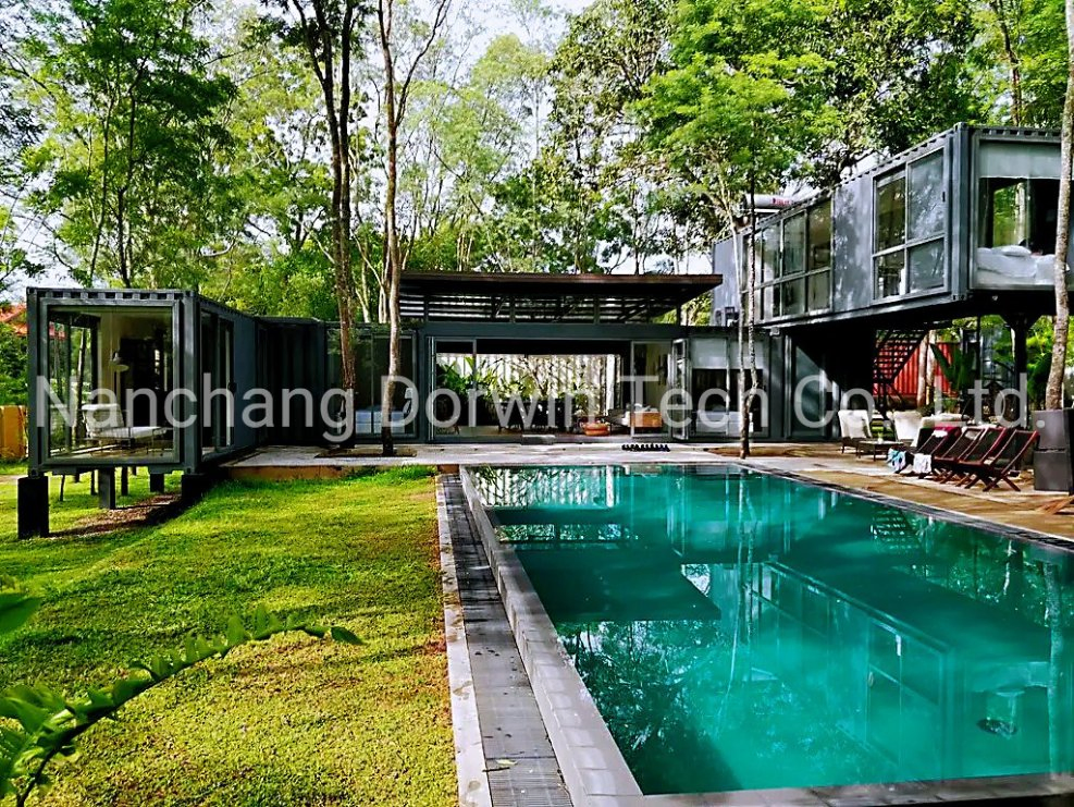 Duplex Container House Holiday Hotel Flat Pack Prefabricated Home Stay