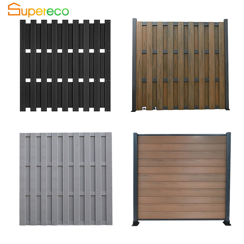 Worry-Free Service Easy Install WPC Fence Wood Plastic Composite Garden Fence