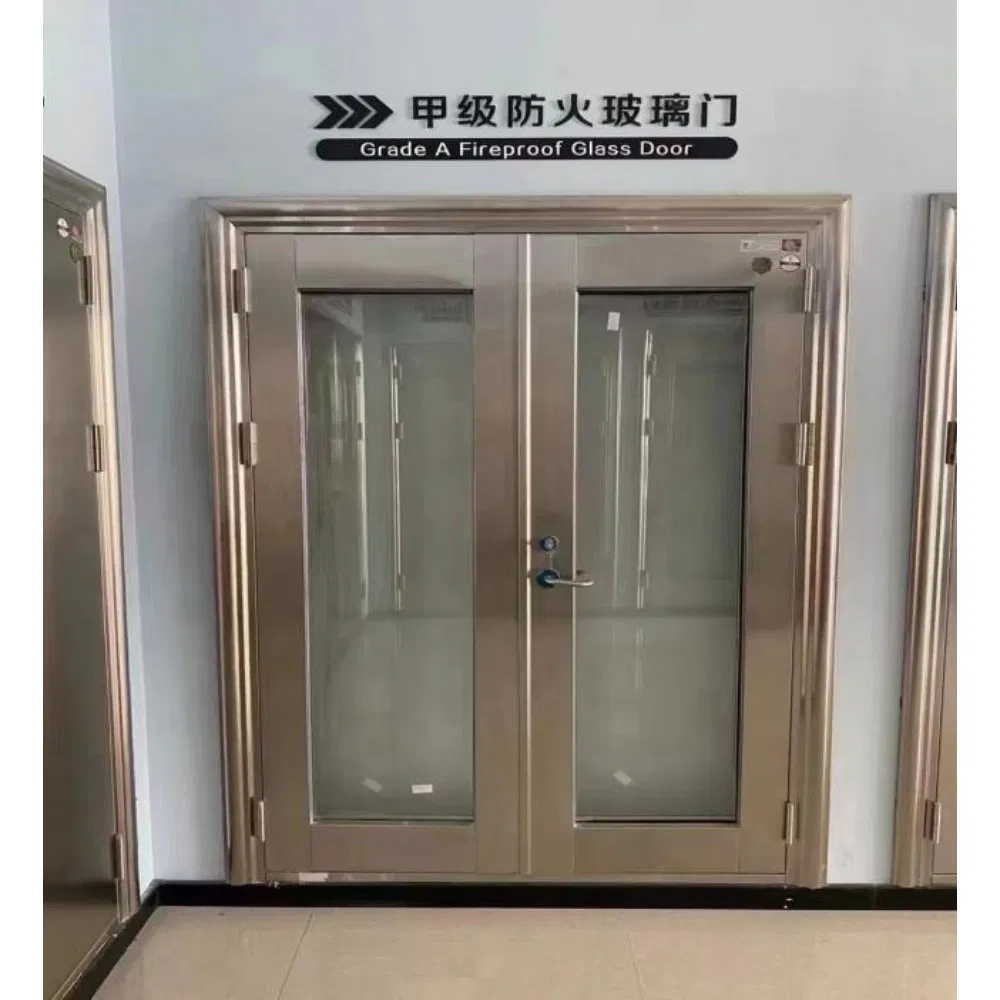 Premium Stylish Glass Fire Door - Grade a/B/C Fireproof Stainless Steel Model