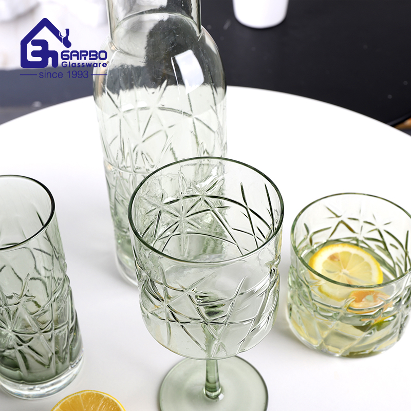 1170ml New High-End Handmade Elegant Spray Color Glass Decanter Water Jug