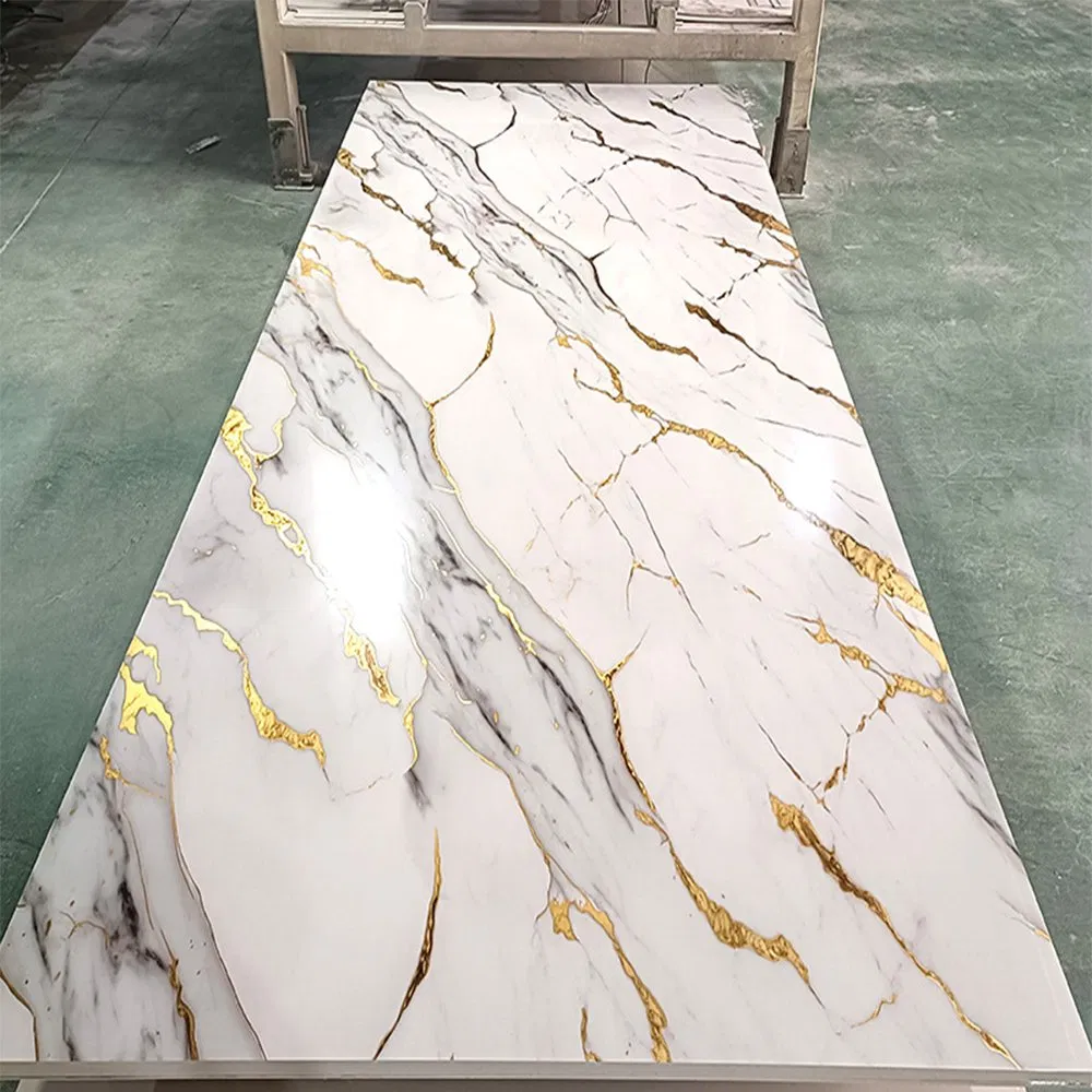 Best Interior Wall Cladding UV Coating Board 3D PVC Wall Panel Marble Sheet