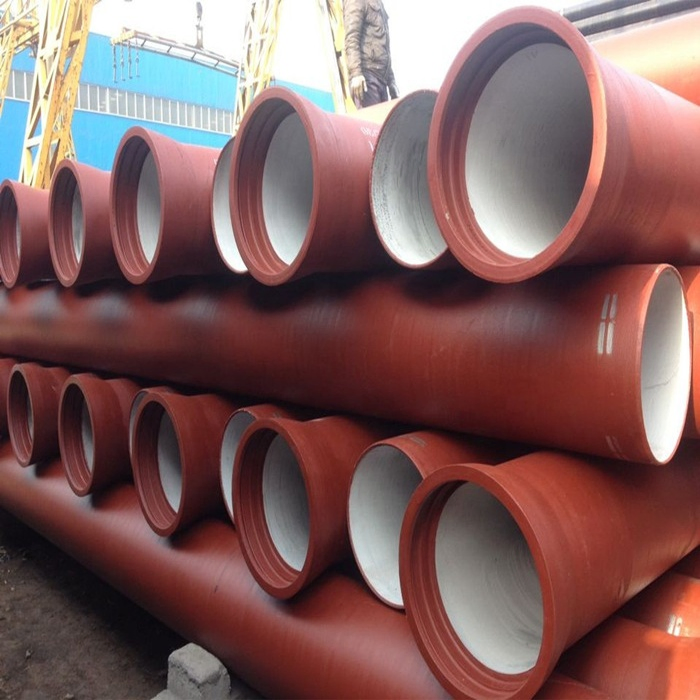 K7 K8 K9 200mm Ductile Cast Iron Pipe Cement Coating