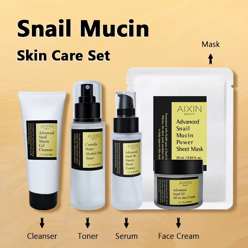Beauty Cosmetics Skin Care Brightening Your Skin Whitening Snail Skin Care Set