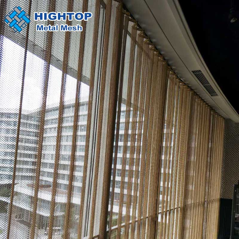 Metal Coil Drapery Decorative Mesh Chain Mail Curtain Aluminum Metal Mesh Curtain
