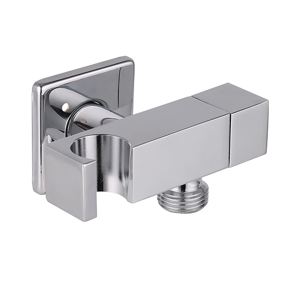 Chrome Square Handheld Bidet Spray Valve for Toilet Bathroom Shattaf Shower Bracket