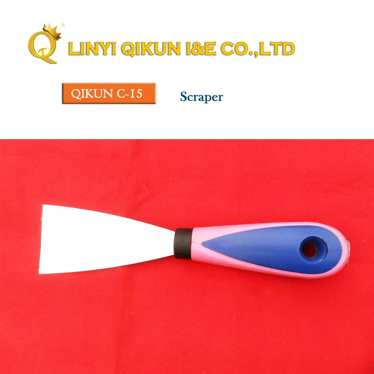 C-15 Construction Decoration Paint Hardware Hand Tools Plastic Handle Mirror Polished Steel Scraper
