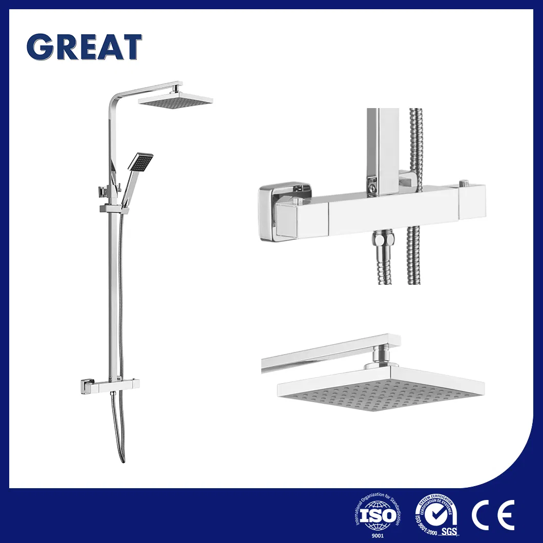 Great Shower Faucet with Handheld Sprayer Surface Mounted Shower Column China Gl78002sk Thermostatic Shower Kit Set Shower Column Pipe Manufacturers