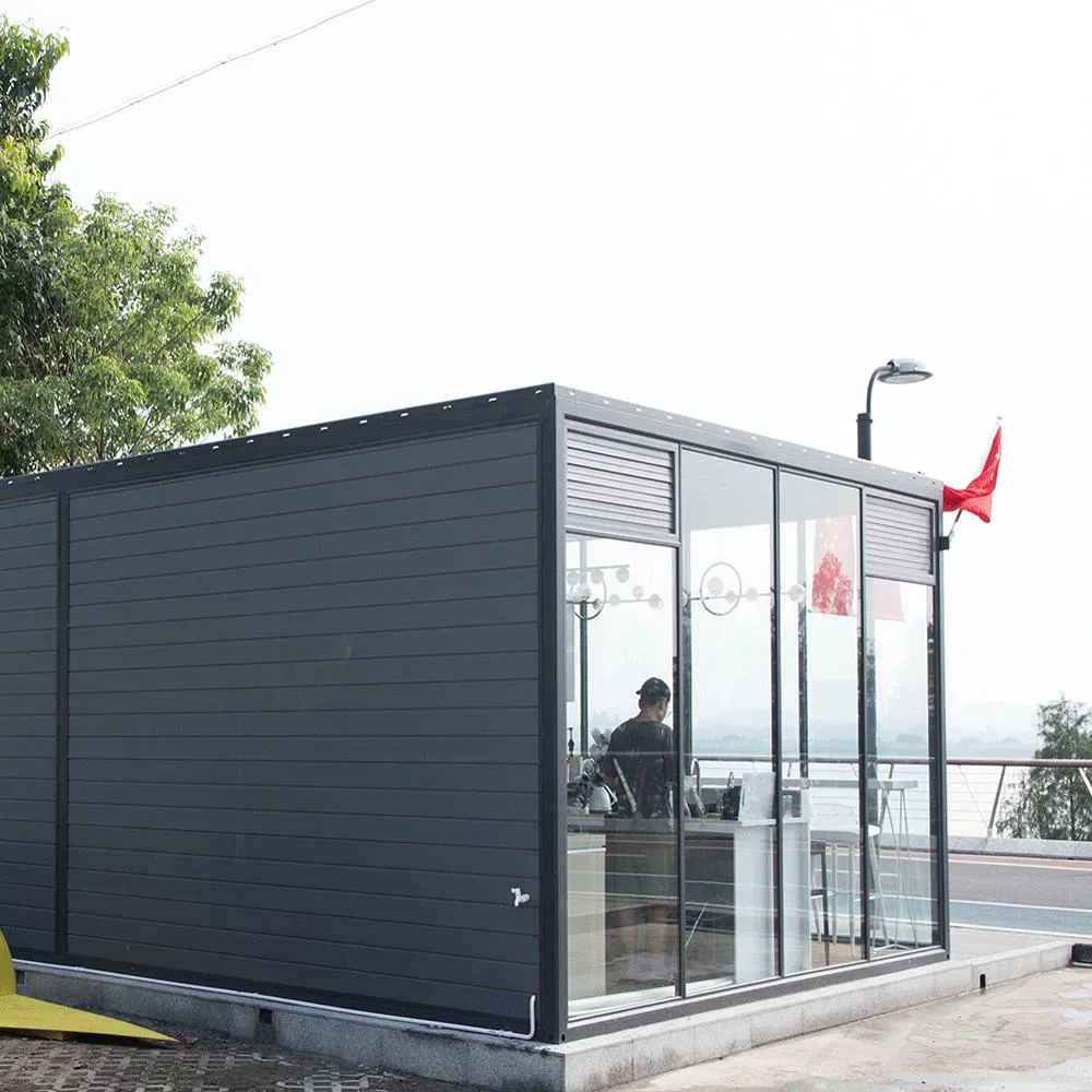 Pergola aluminium Prefabricated Conservatory Sunroom Sunrooms Garden House Food & Beverage Glass Enclosed Gazebo for Cafes and Coffee Shops