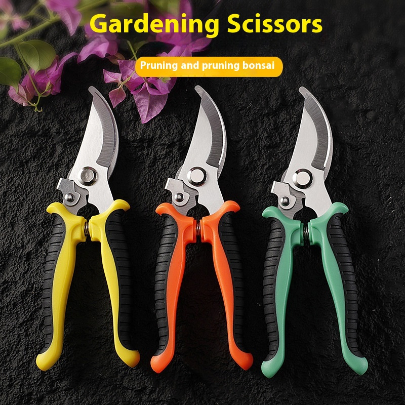 Stainless Steel Manual Pruning Shears Garden Scissor for Garden Orchard Fruit Picking Tree Trimming Floral Tools