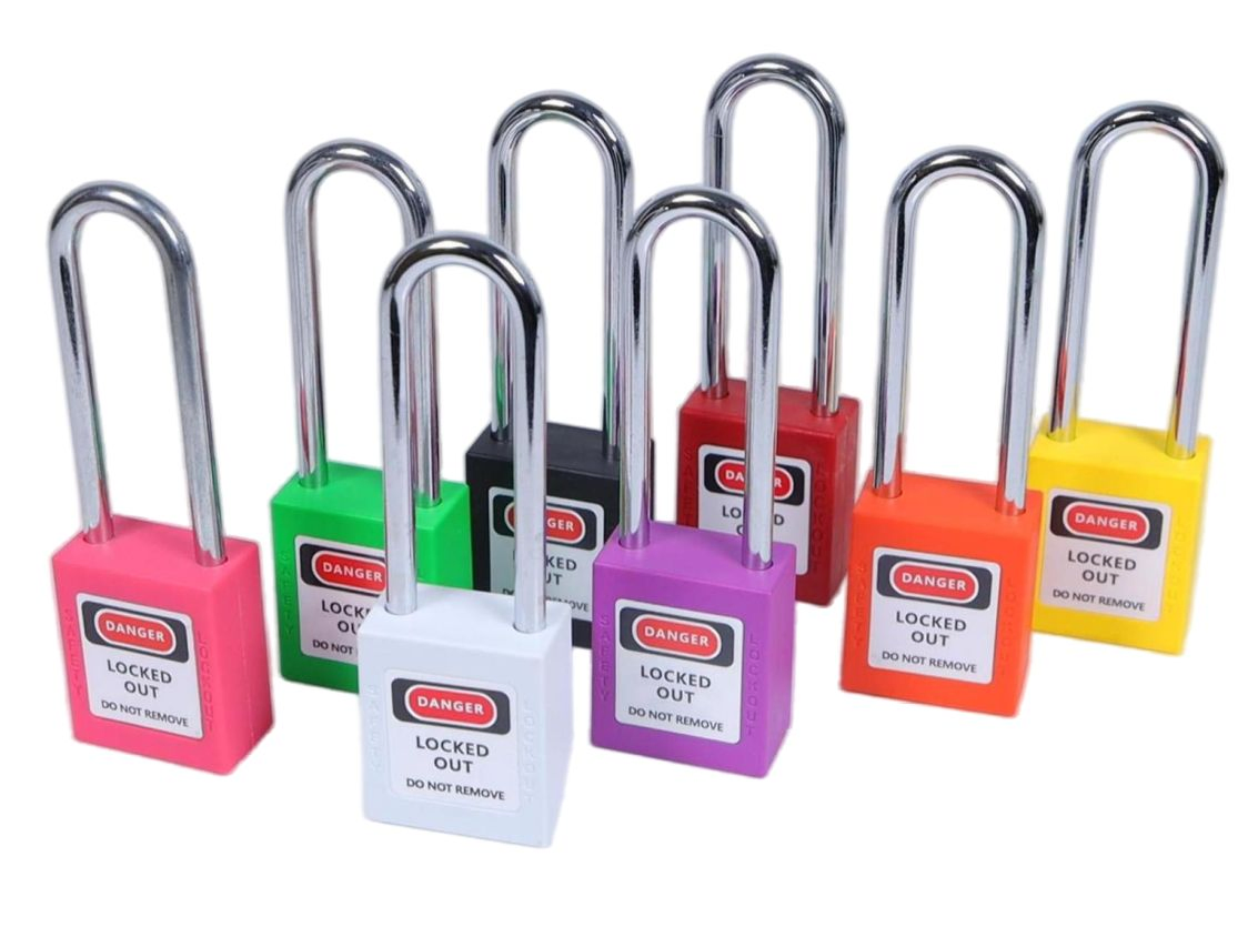 Heavy-Duty Long Steel Shackle Padlock with Master Key System