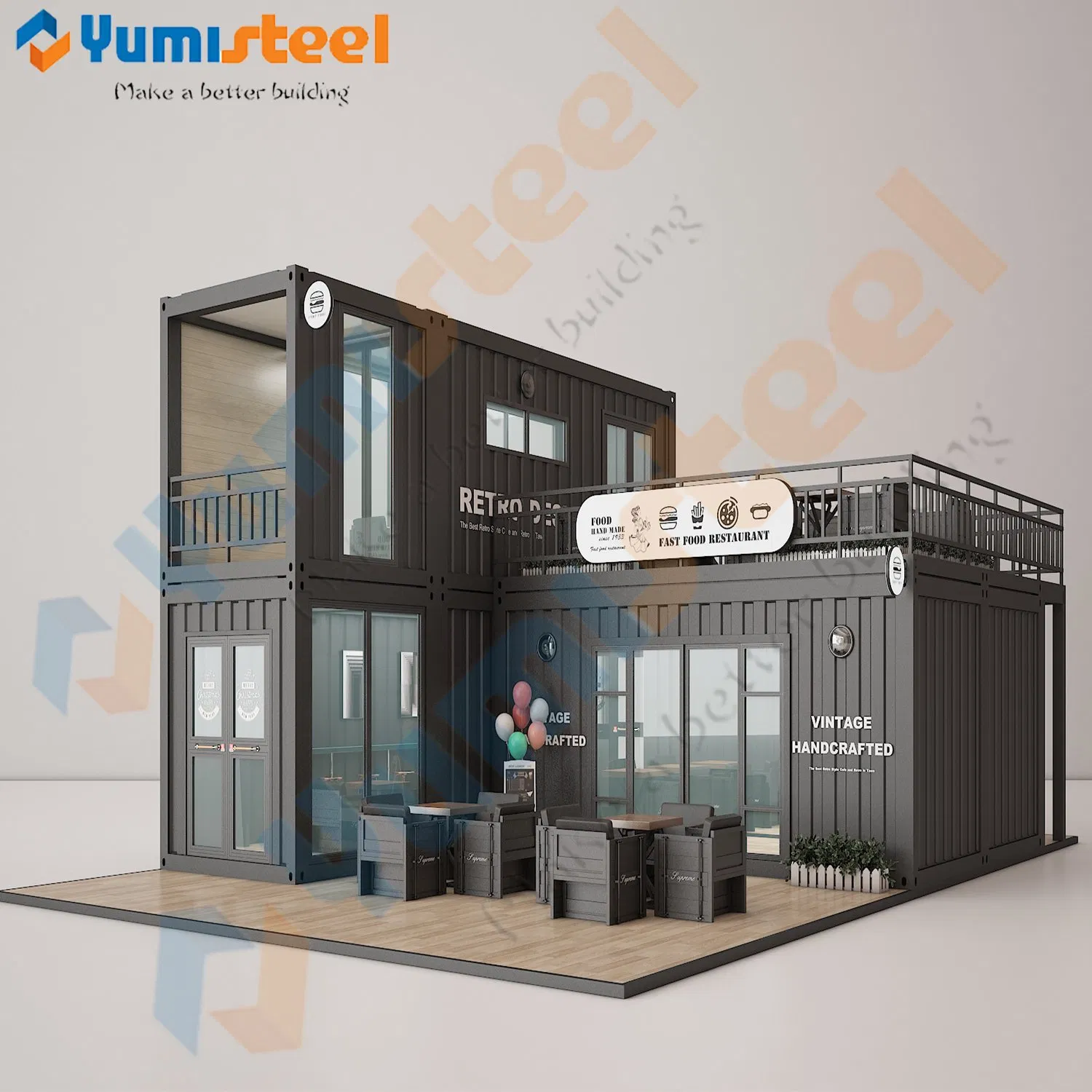 Modern Modular Luxury Container Houses/Homes for Living/Offices/Hotels/Stores