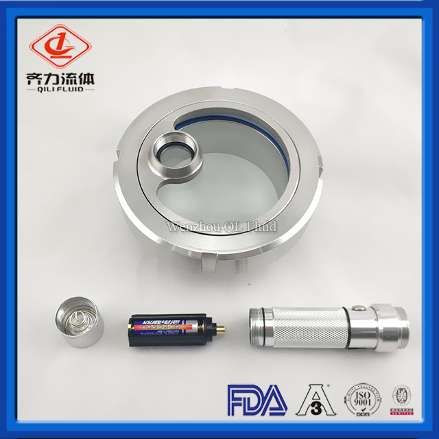 Sanitary Sight Galss with LED Lamp