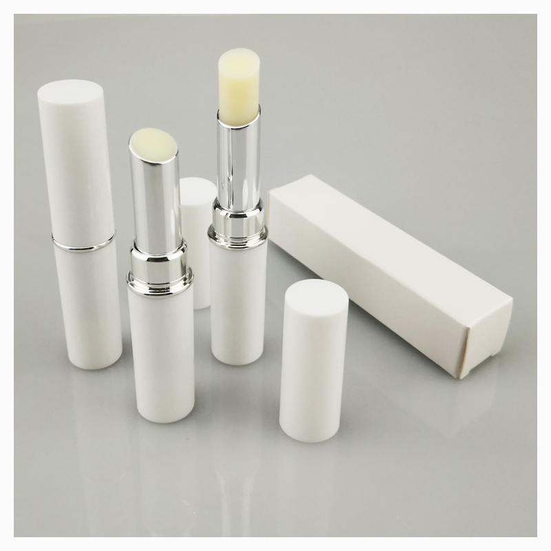 OEM Oblique Mouth Small Silver Vaseline Moisturizing Lip Balm