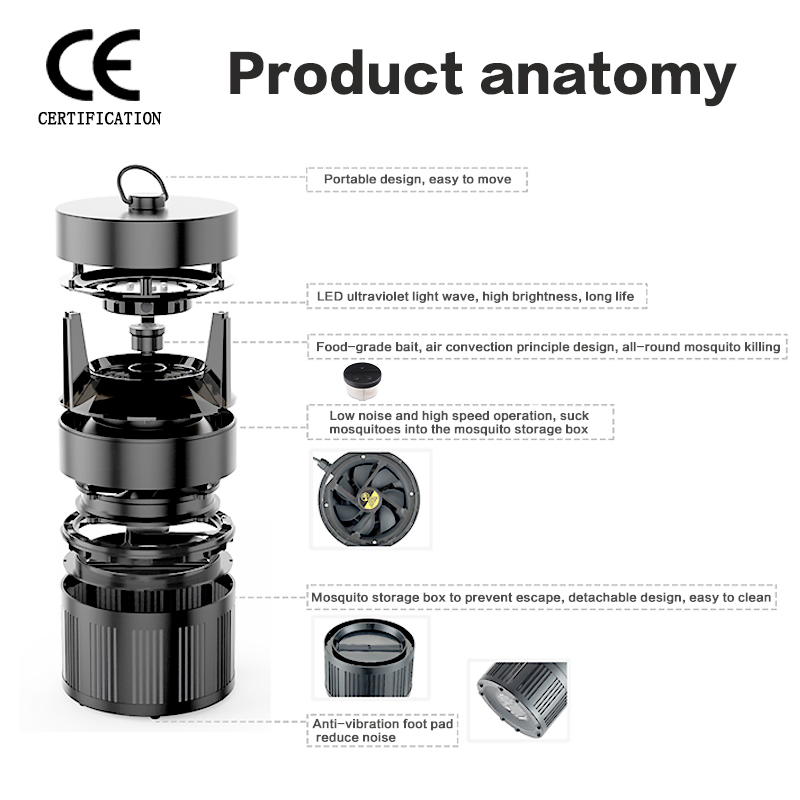 Indoor Outdoor Commercial Grade Pest Repeller Mosquito Insect Killer Trap with CO2 Attractant High Efficiency Model