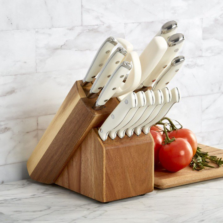 Набор кухонных ножей из нержавеющей стали, 15 предметов