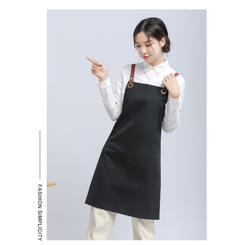 Kitchen Accessories Chef Apron Custom Logo Unisex High Quality Durable Waterproof Apron Bib Canvas Restaurant Apron