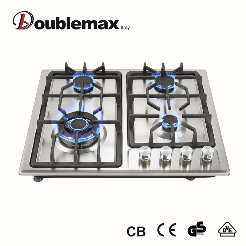 Home Appliance Built in Type 600cm Stainless Steel 4 Copper Burner Gas Stove