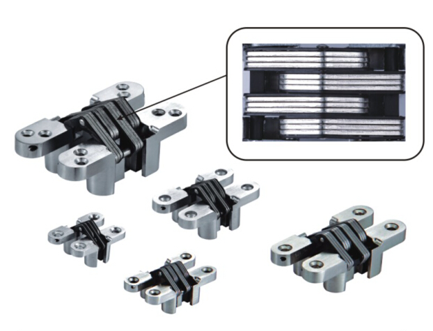 Model Zinc Alloy Concealed Door Hinge Solid Stainless Steel Spring Concealed Hinge
