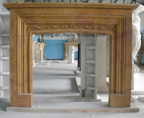 Cheap European Stone Carved Antique Sculpture Pure White/Beige Marble Fireplace