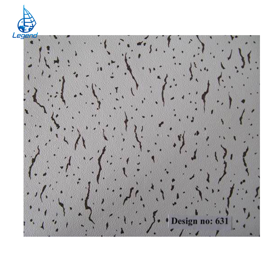 Gypsum Ceiling / PVC Plaster Ceiling Board / Vinyl Faced Gypsum Ceiling Tiles for False Ceiling with Ceiling T Grids