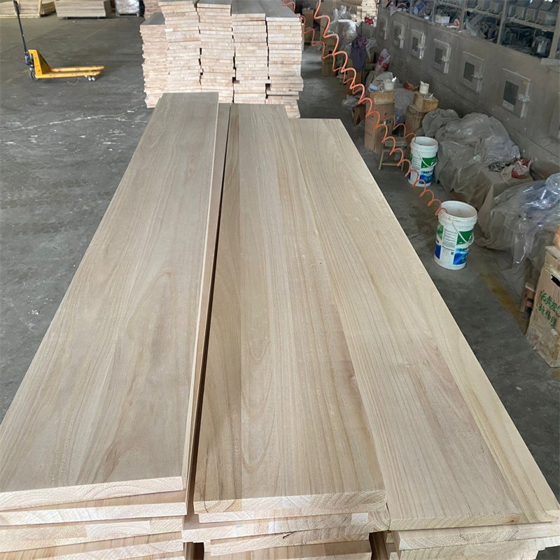 Paulownia Edge Glued Panels with Natural Color 22mm Thickness