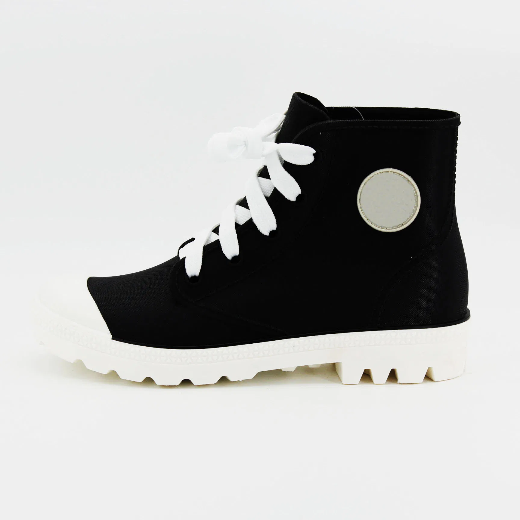 Fashion Ladies Lace-up Waterproof Ankle PVC Rain Boots