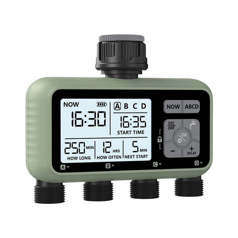 Electronic Automatic 4-Outlet Irrigation Garden Water Timer Watering System Controller Hct-379