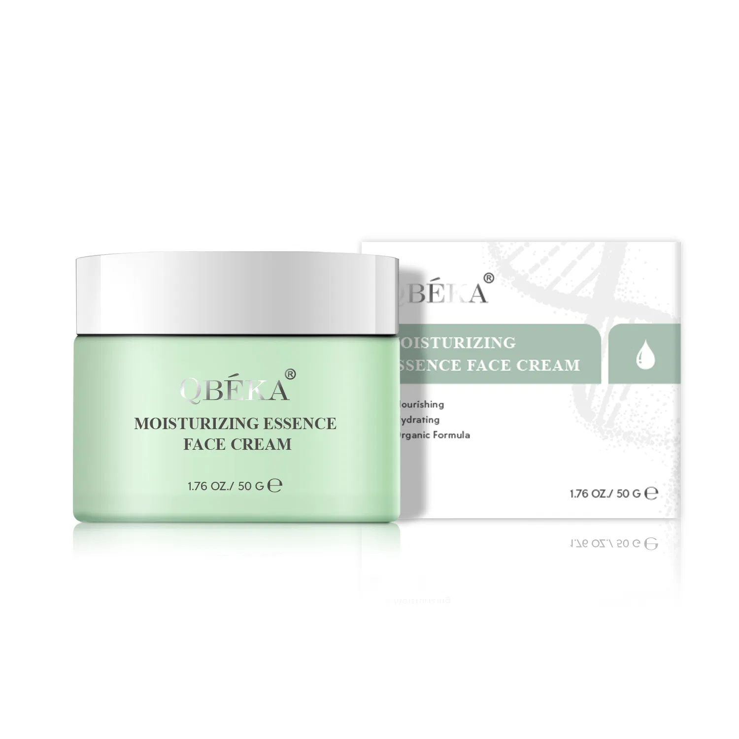 Qbeka Moisturizing Essence Face Cream Barrier Repair Wrinkle Reduction Alcohol-Free Non-Greasy Fast-Absorbing
