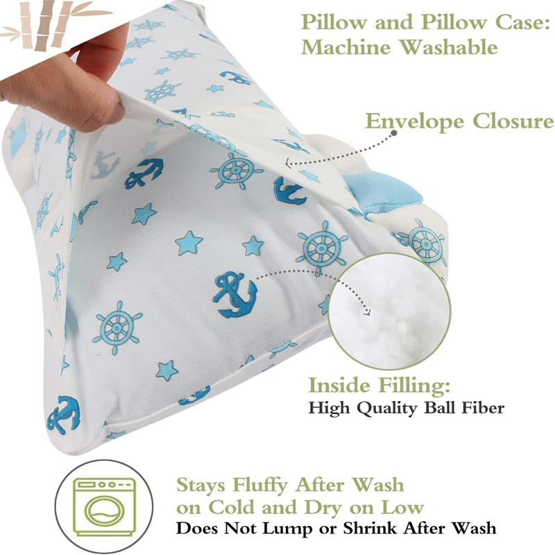 Soft Bamboo Fabric Baby Pillow with Microfiber Filling
