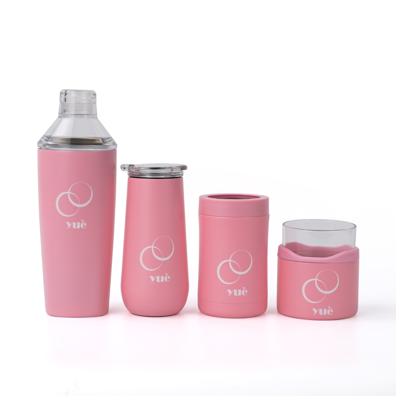 Hot-Selling Cute Pink Vacuum Double Wall Stainless Steel 12oz Beer Can Cooler