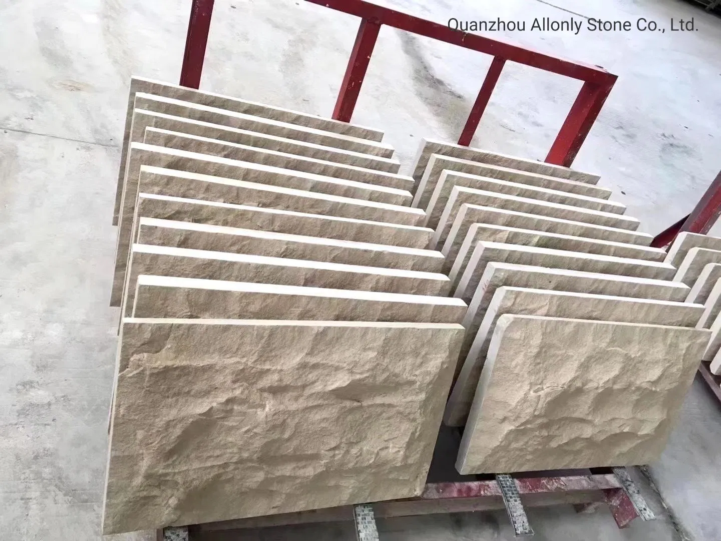 Large Outdoor Wall Decorations Mushroom Cream Limestone Price for Exterior Wall Tile