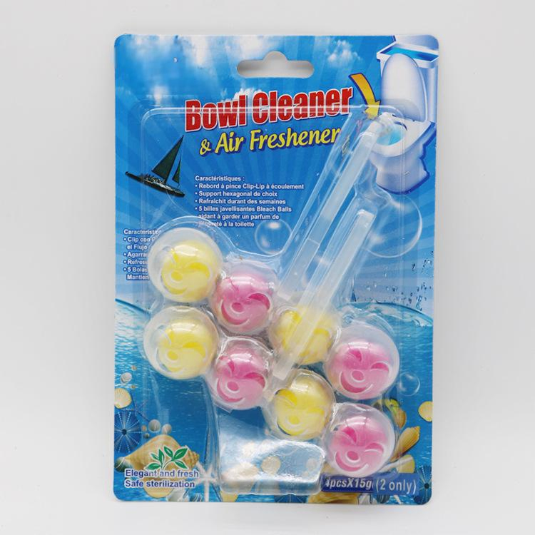 Hanging Toilet Bowl Cleaner Deodorizing Ball Long-Lasting Fresh Scent Stain Removal Anti-Scale Cleaning Agent