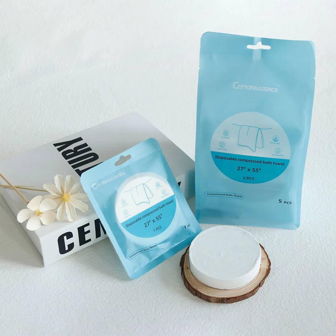 Hotel Big Size Travel Bath Towel Disposable Bath Towels White for Bathroom