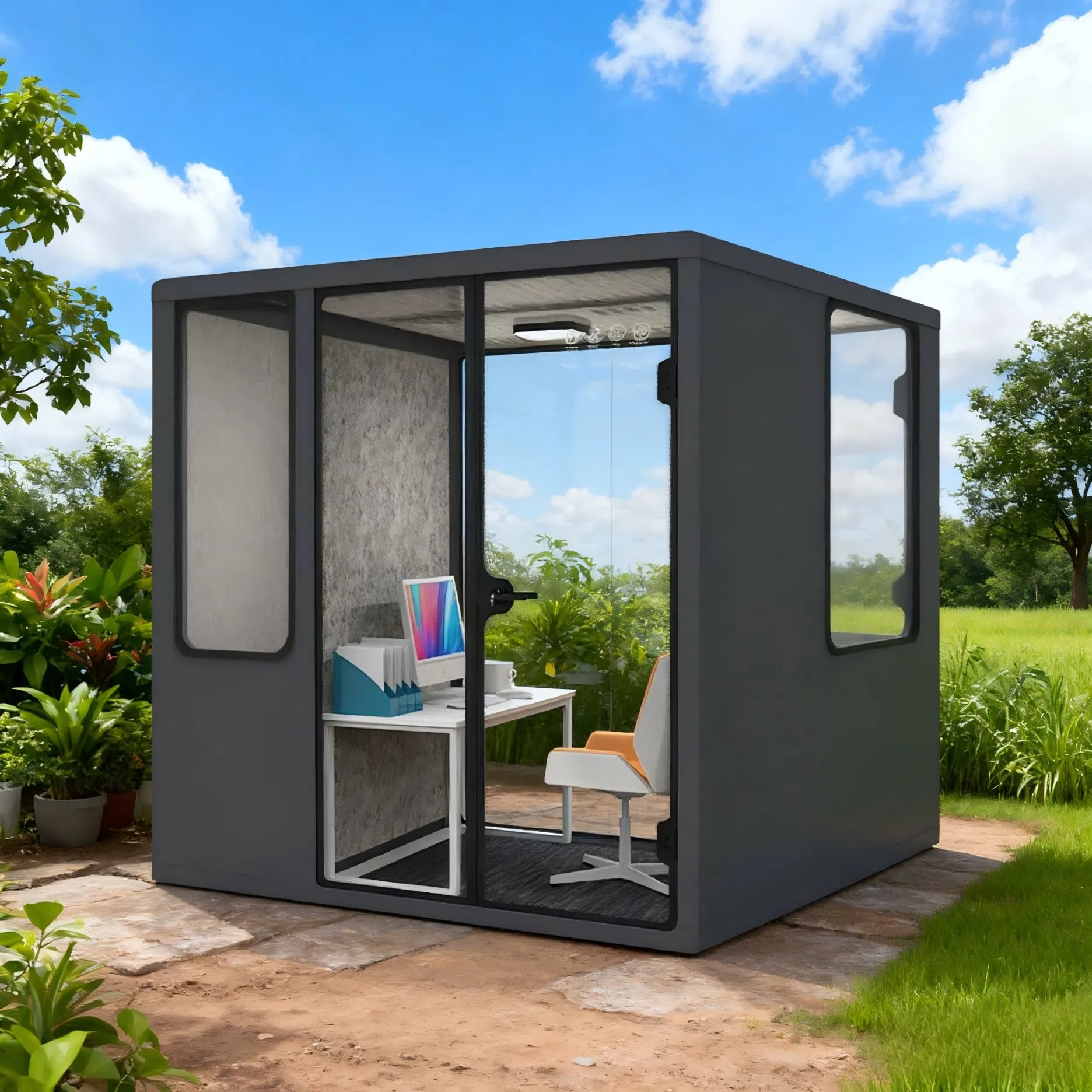 Prefabricated Modular Prefab House Assembled Soundproof Booth Office Pod