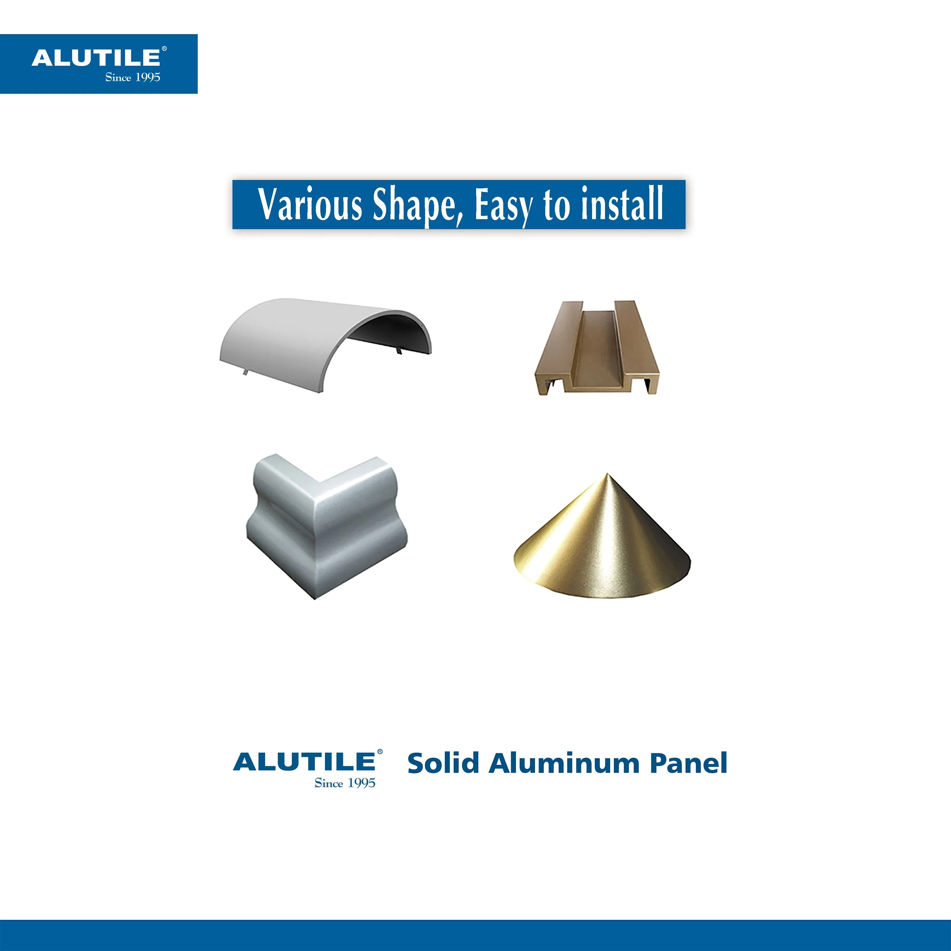 Exterior Coating Building Materials Fireproof Aluminum Curtain Wall Solid Panels