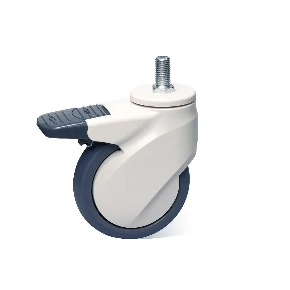 Hospital Bed Central Lock Caster Wheel 5 Inch 125mm Medical Caster Wheel