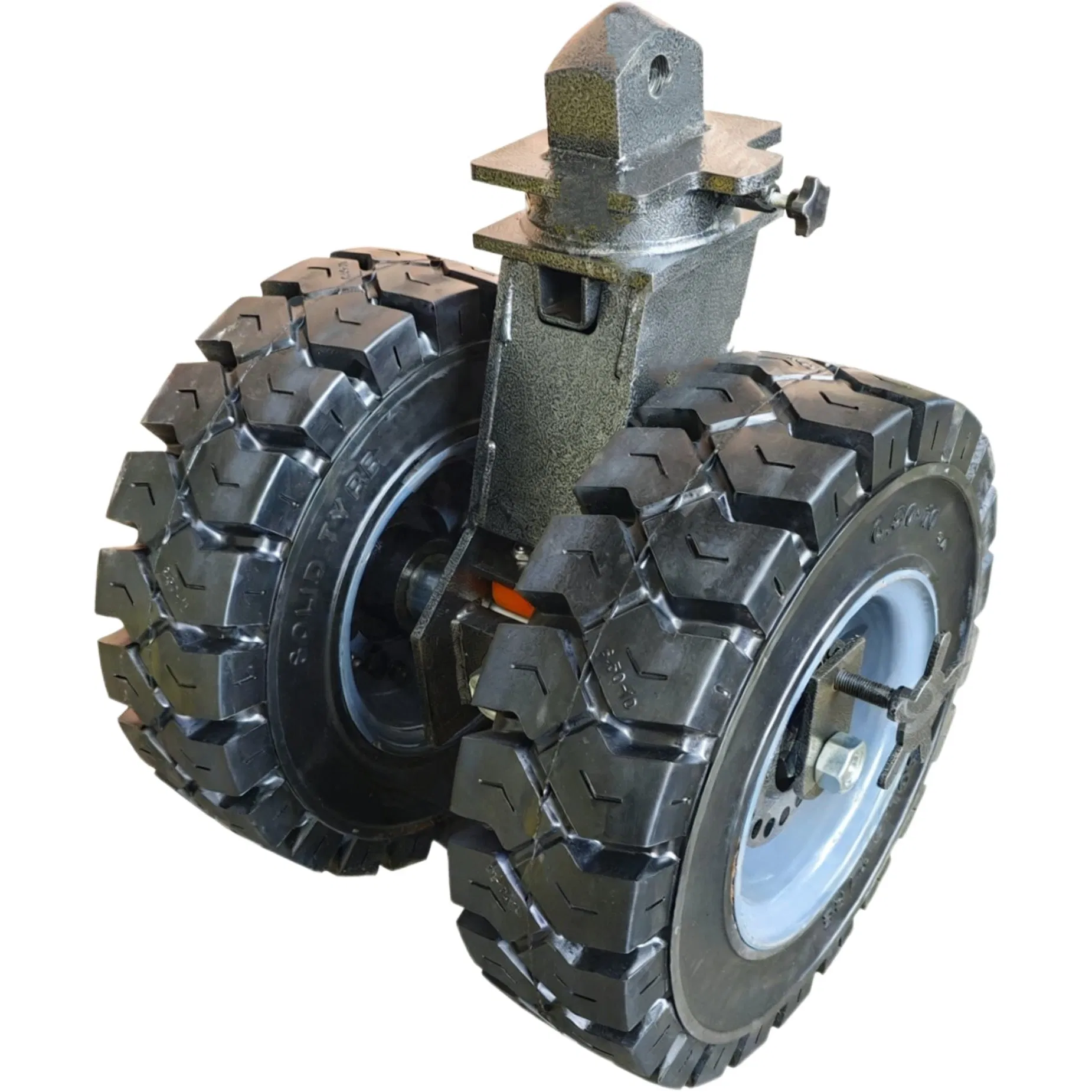 ISO Heavy Duty Double-Wheel Solid Rubber Shipping Container Casters Wheels for Rough Terrain