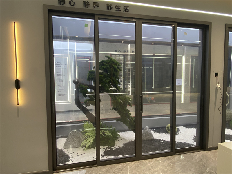 Aluminium Modern Double Glass Sliding Door