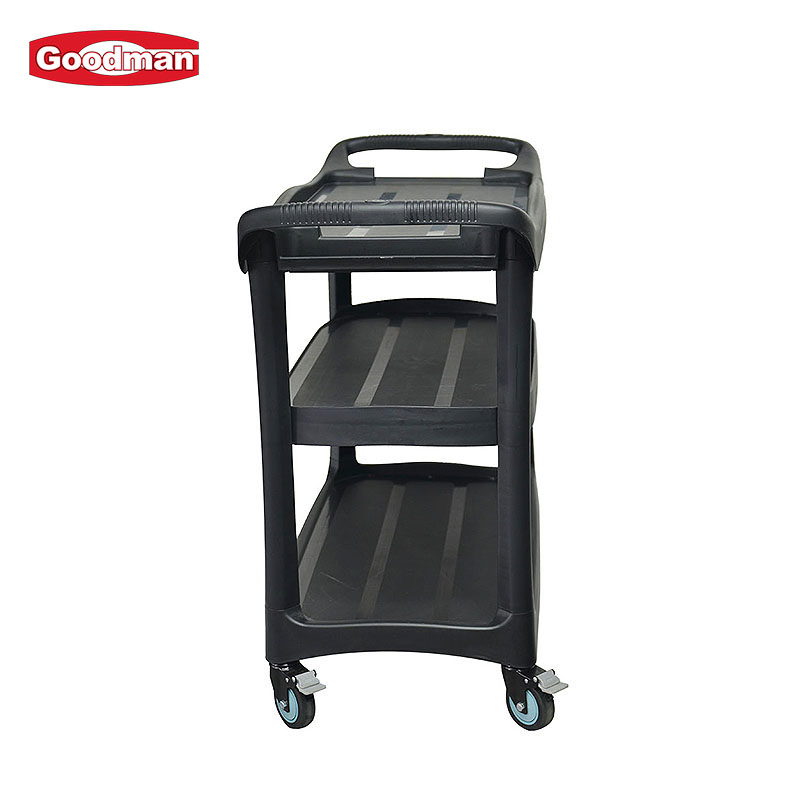 Factory Prices Hotel Restaurant Utility Cart Kitchen Equipment 3 Tier Plastic Service Cart Food Trolley